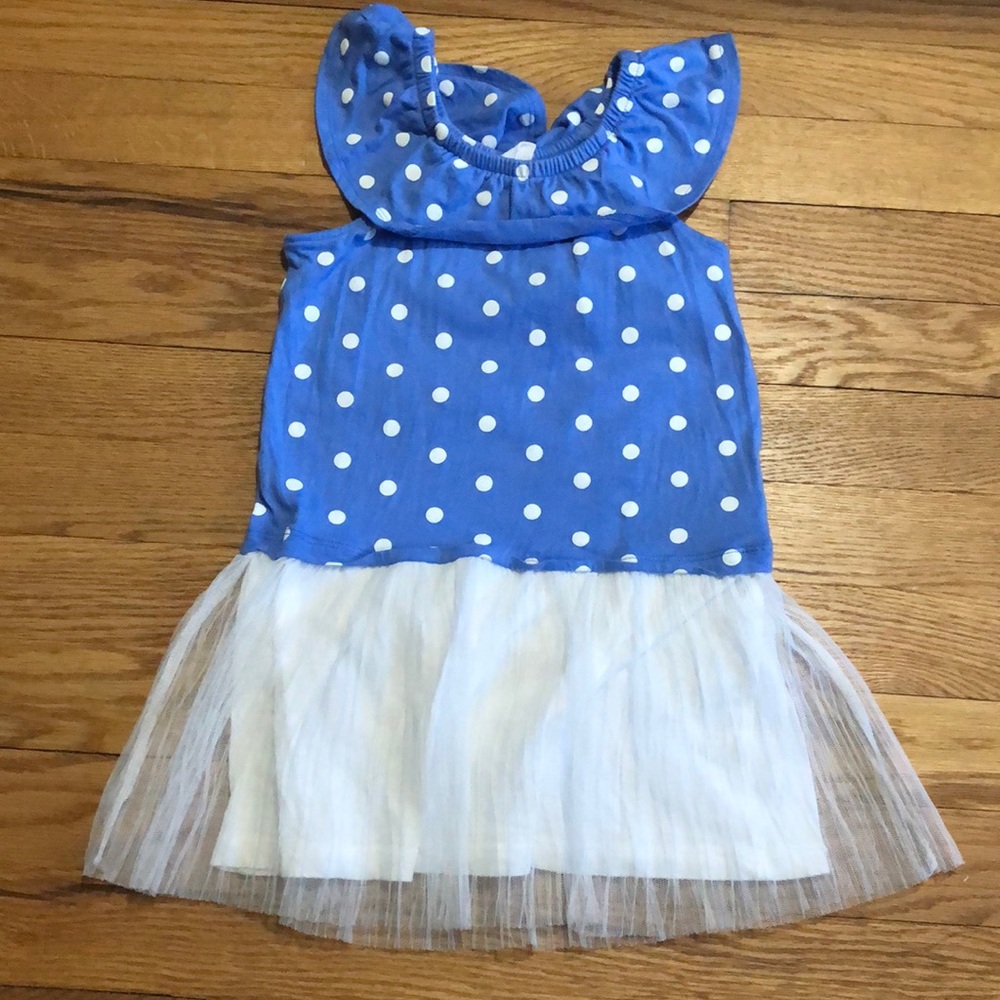 Blue with white polka dot sundress